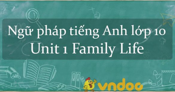 Ngữ pháp unit 1 lớp 10 Family life