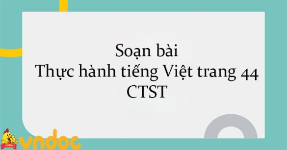 Soạn bài Thực hành tiếng Việt trang 44 CTST