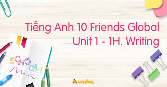 Tiếng Anh 10 unit 1 1H. Writing