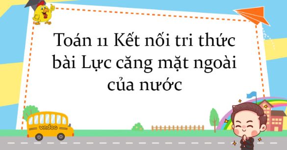 Toán 11 Kết nối tri thức bài Lực căng mặt ngoài của nước