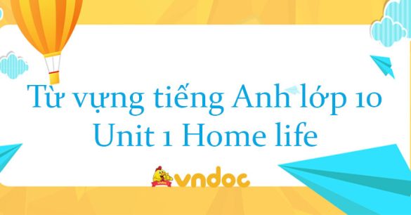 Từ vựng Unit 1 lớp 10 Family Life Global Success