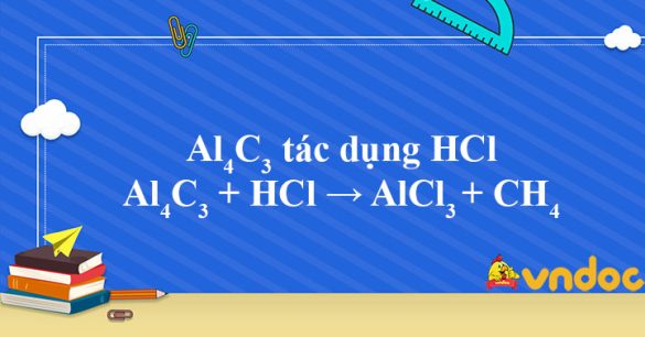 Al4C3 + HCl → AlCl3 + CH4