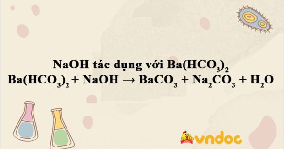 Ba(HCO3)2 + NaOH → BaCO3 + Na2CO3 + H2O