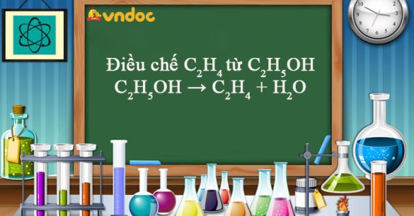 C2H5OH → C2H4 + H2O