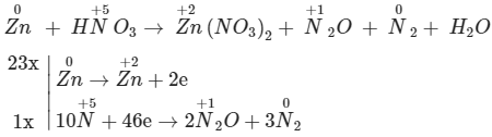 Cân bằng phương trình phản ứng Zn tác dụng HNO3