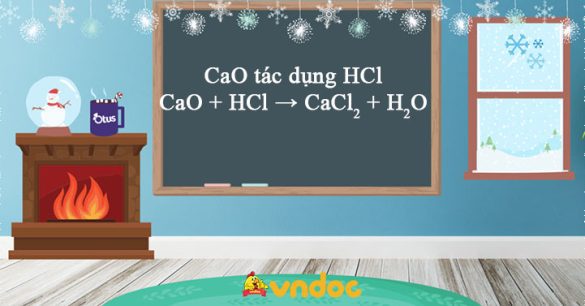 CaO + HCl → CaCl2 + H2O