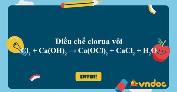 Cl2 + Ca(OH)2 → Ca(OCl)2 + CaCl2 + H2O