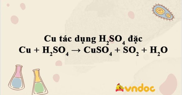 Cu + H2SO4 → CuSO4 + SO2 + H2O