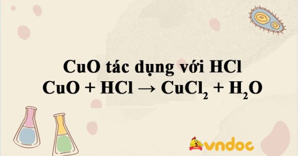 CuO + HCl → CuCl2 + H2O