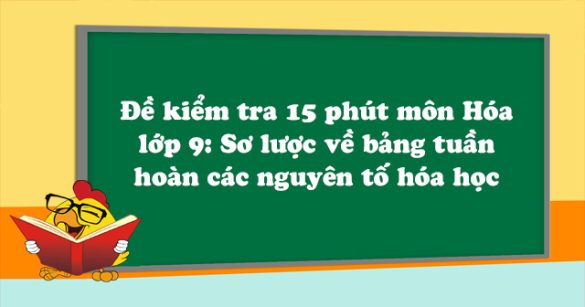 Đề kiểm tra 15 phút Hóa học lớp 9 bài 31