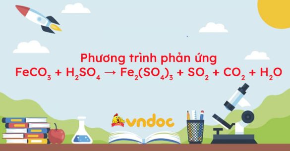 FeCO3 + H2SO4 → Fe2(SO4)3 + SO2 + CO2 + H2O