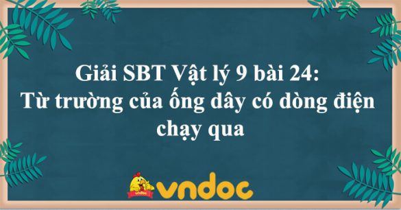 Giải SBT Vật lý 9 bài 24: Từ trường của ống dây có dòng điện chạy qua