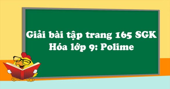 Giải bài tập trang 165 SGK Hóa lớp 9: Polime