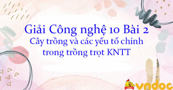 Giải Công nghệ 10 Bài 2: Cây trồng và các yếu tố chính trong trồng trọt KNTT