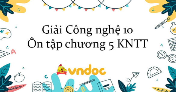 Giải Công nghệ 10 Ôn tập chương 5 KNTT