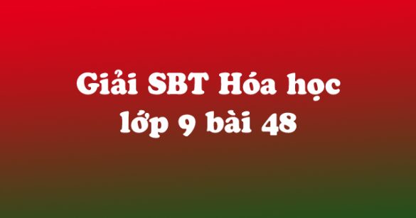 Giải Sách bài tập Hóa học 9 bài 48