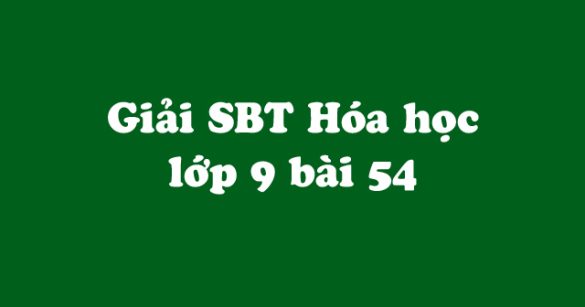 Giải Sách bài tập Hóa học 9 bài 54: Polime