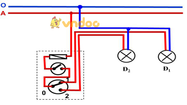 Giải vở bài tập Công nghệ 9 bài 10: Thực hành: Lắp mạch điện một công tắc ba cực điều khiển hai đèn