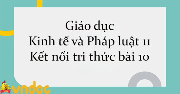 Giáo dục Kinh tế và Pháp luật 11 Kết nối tri thức bài 10