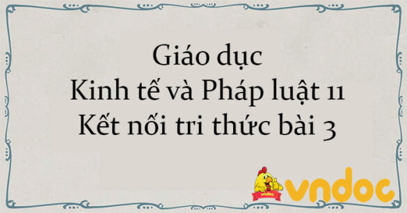 Giáo dục Kinh tế và Pháp luật 11 Kết nối tri thức bài 3