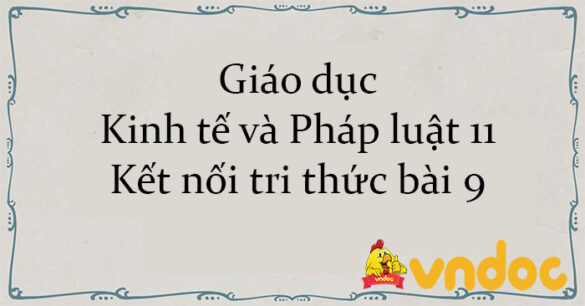 Giáo dục Kinh tế và Pháp luật 11 Kết nối tri thức bài 9