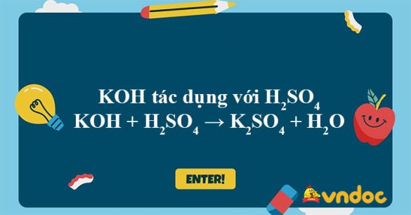 KOH + H2SO4 → K2SO4 + H2O