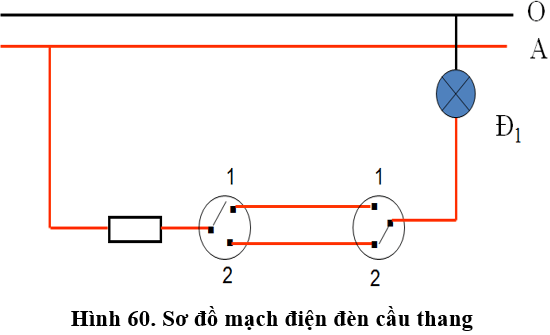 Lý thuyết Công nghệ 9: Thực hành: Lắp mạch điện hai công tắc ba cực điều khiển một đèn