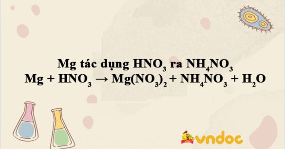 Mg + HNO3 → Mg(NO3)2 + NH4NO3 + H2O