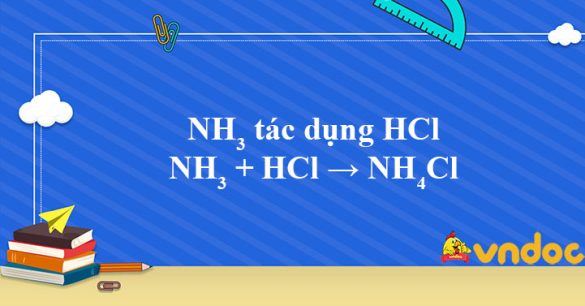 NH3 + HCl → NH4Cl