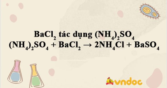 (NH4)2SO4 + BaCl2 → NH4Cl + BaSO4