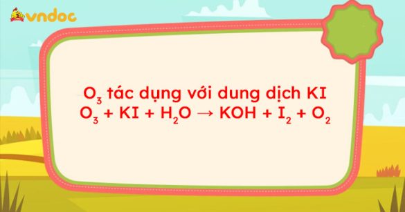 O3 + KI + H2O → KOH + I2 + O2