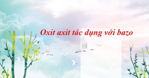 Oxit axit tác dụng với bazo