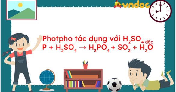 P + H2SO4 → H3PO4 + SO2 + H2O