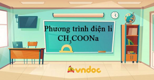 Phương trình điện li CH3COONa