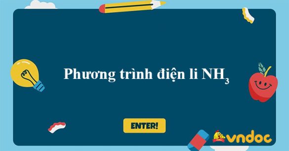 Phương trình điện li NH3