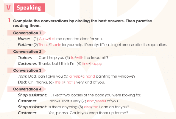 Sách bài tập Tiếng Anh 11 Global Success Unit 1 Speaking