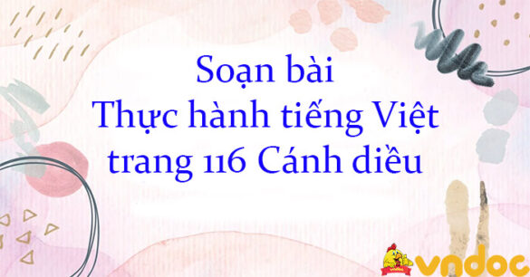 Soạn bài Thực hành tiếng Việt trang 116 Cánh diều