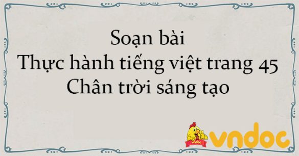 Soạn bài Thực hành tiếng việt trang 45 Chân trời sáng tạo