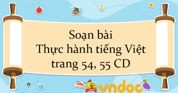 Soạn bài Thực hành tiếng Việt trang 54, 55 CD