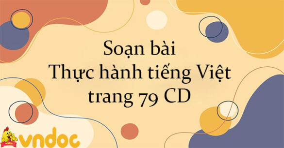Soạn bài Thực hành tiếng Việt trang 79 CD