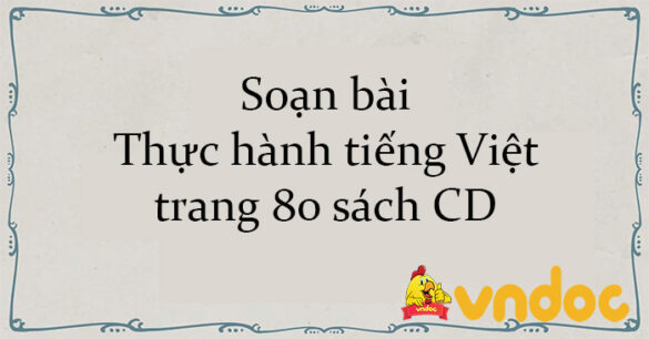 Soạn bài Thực hành tiếng Việt trang 80 sách CD