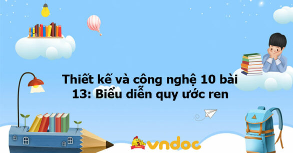 Thiết kế và công nghệ 10 bài 13: Biểu diễn quy ước ren KNTT