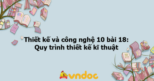 Thiết kế và công nghệ 10 bài 18: Quy trình thiết kế kĩ thuật KNTT