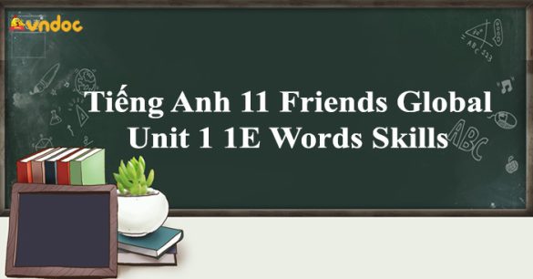 Tiếng Anh 11 Friends Global Unit 1 1E Words Skills