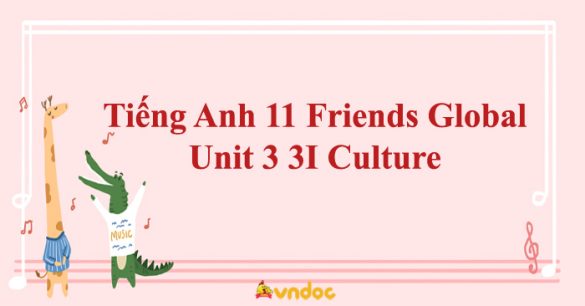 Tiếng Anh 11 Friends Global Unit 3 3I Culture