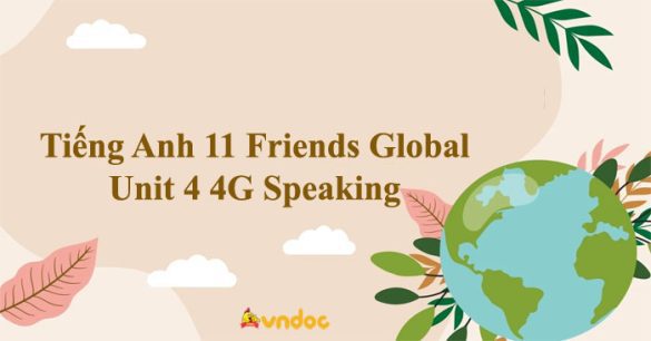 Tiếng Anh 11 Friends Global Unit 4 4G Speaking