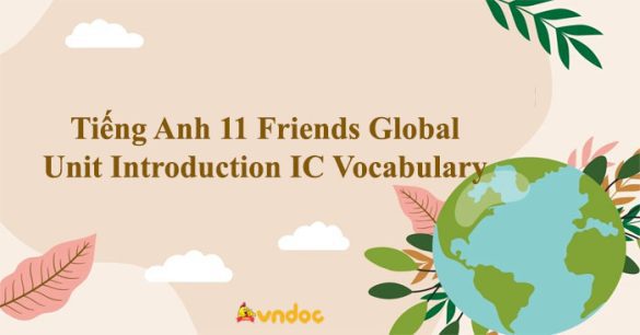 Tiếng Anh 11 Friends Global Unit Introduction IC Vocabulary