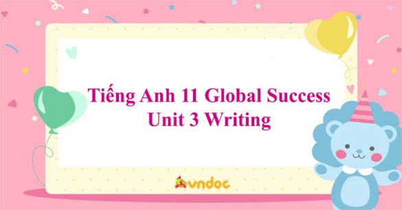 Tiếng Anh 11 Global Success Unit 3 Writing