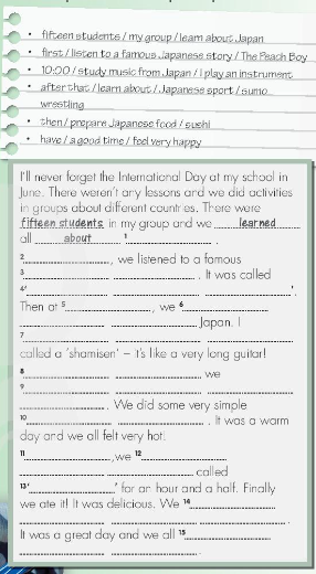 Tiếng Anh 7 Friends Plus Workbook Unit 3 Writing