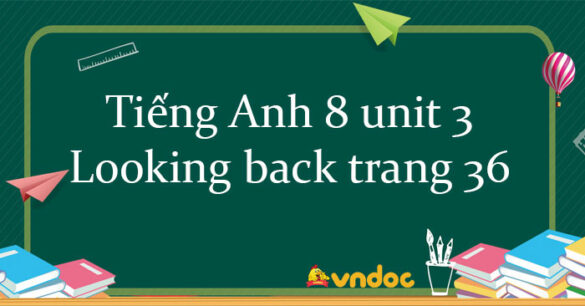 Tiếng Anh 8 unit 3 Looking back trang 36